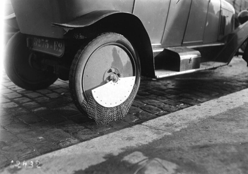 Испытания боковой защиты от брызг, 1912 год, Париж