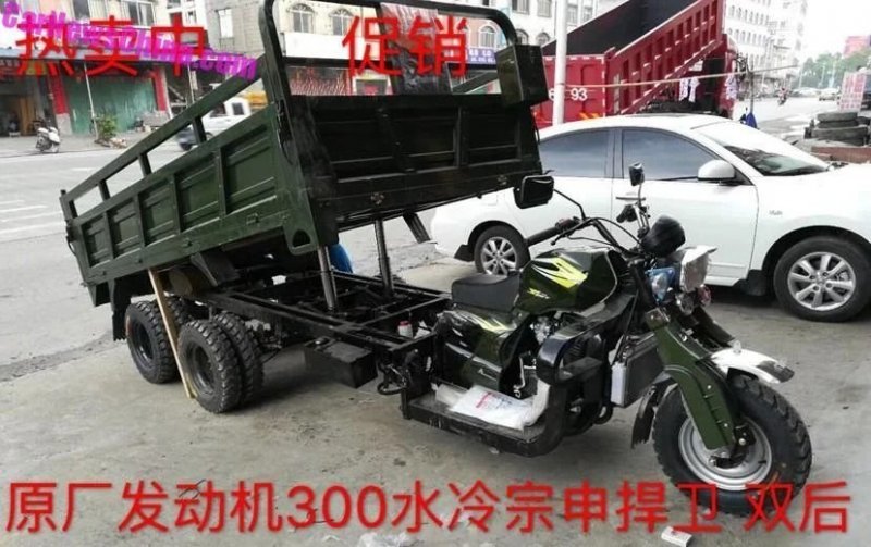 Трёхосные мотоциклы-самосвалы из Китая, которые используют вместо грузовиков