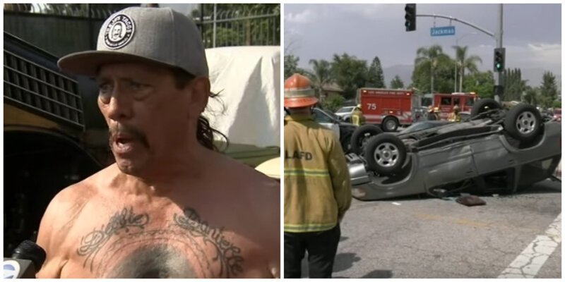 Актёр Дэнни Трехо спас ребёнка из перевернувшейся машины