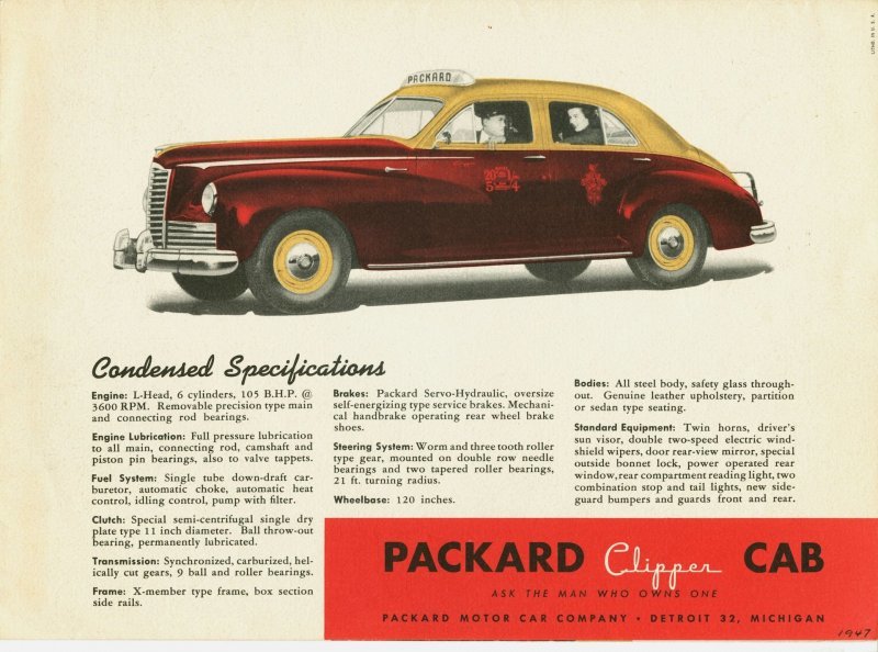 …выход такси Packard явился прямым следствием этого решения и не становится чем-то выходящим за рамки