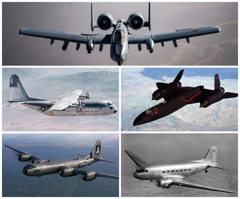 Что касается самого списка, то первые пять мест заняли американские самолеты: A-10 Thunderbolt II, C-130 Hercules, SR-71 Blackbird, B-29 Superfortress и DC-3.