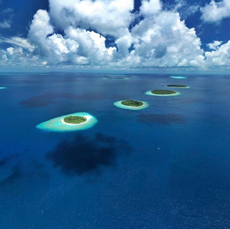 Плавающие острова на Мальдивах