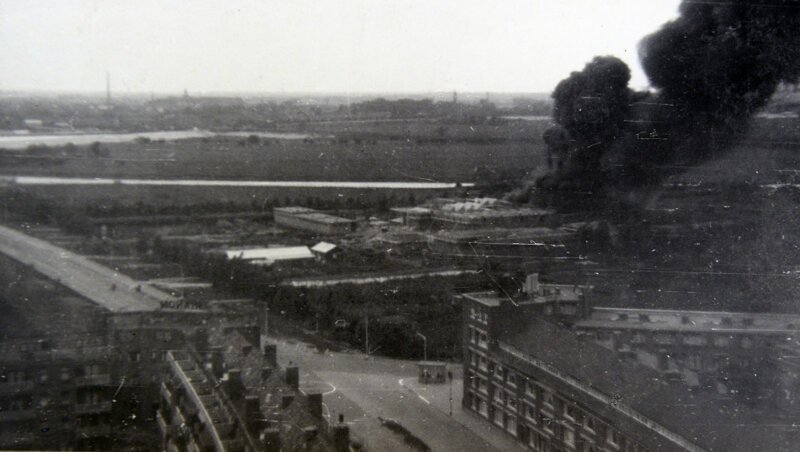 Бомбардировка Влардингена (недалеко от Роттердама), оккупированные Нидерланды