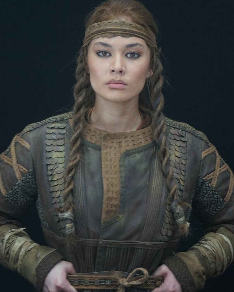 Образ царицы Томирис со съемок казахского сериала, в роли Томирис актриса из Астаны - Альмира Турсын