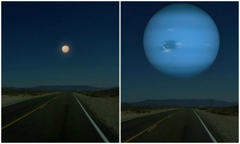 Как бы выглядело небо, если вместо Луны были бы другие планеты
