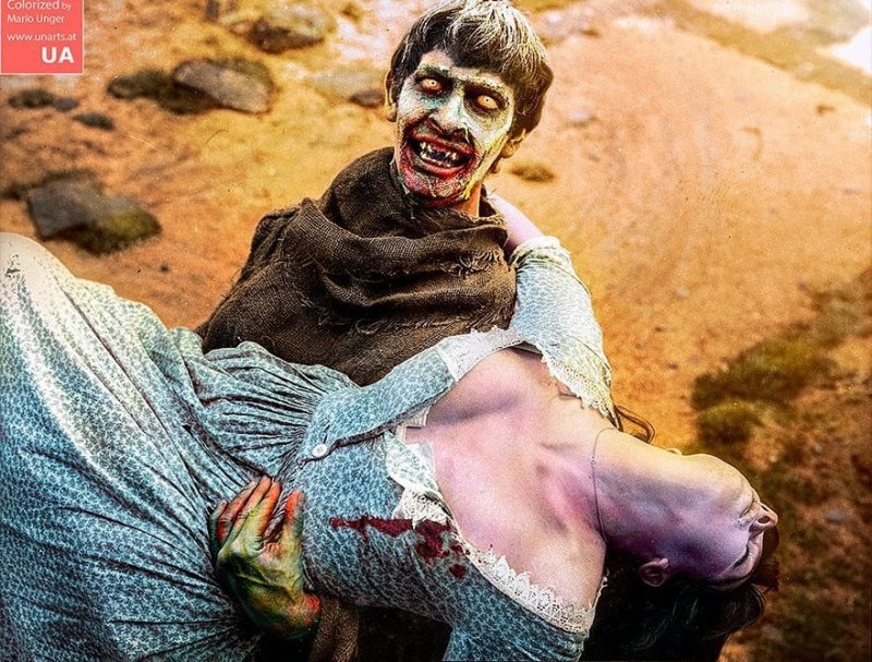 На съёмках фильма «Чума зомби», 1966 год