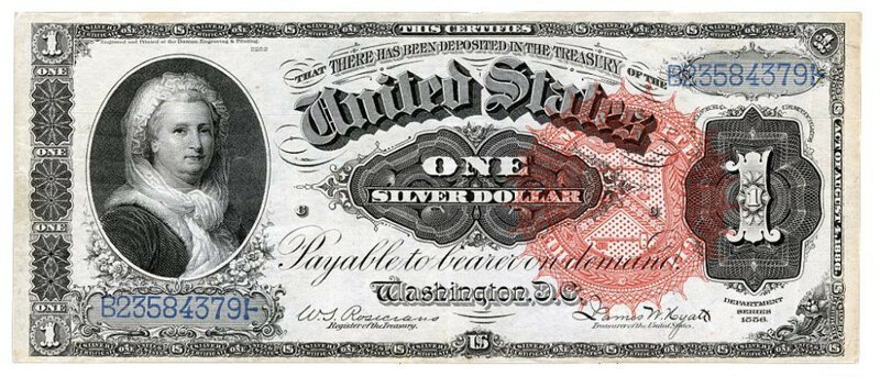 Банкноты с Мартой Вашингтон, 1886