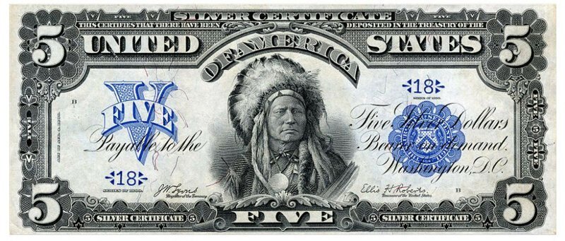 Серебряный сертификат на 5$, 1899
