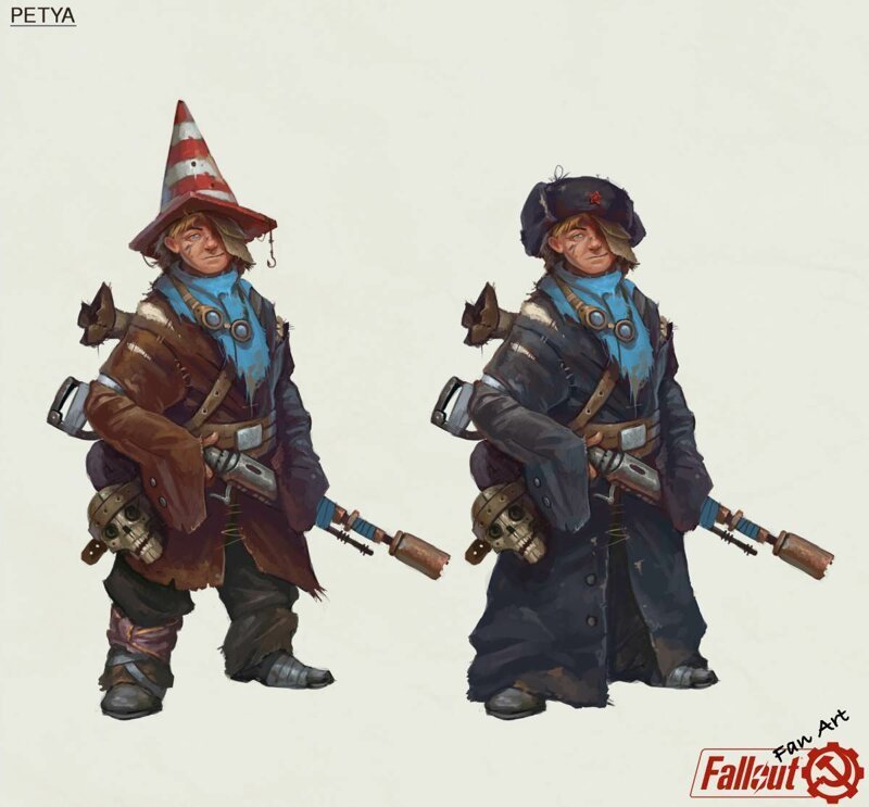 Персонажи Fallout в советском стиле