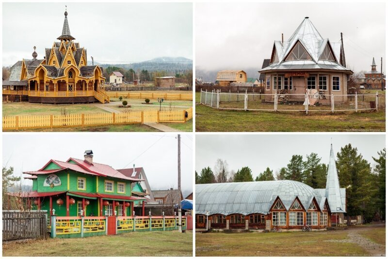 А это село Петропавловка, Курагинский район Красноярского края и здесь строят необычные дома и строения, в большинстве своем религиозной направленности