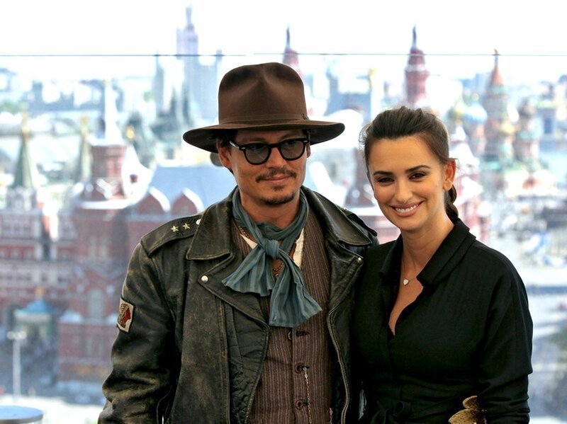 Джонни Депп и Пенелопа Крус в Москве. 2011