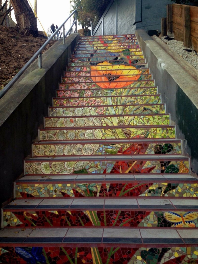 Мозаика на лестницах Сан-Франциско