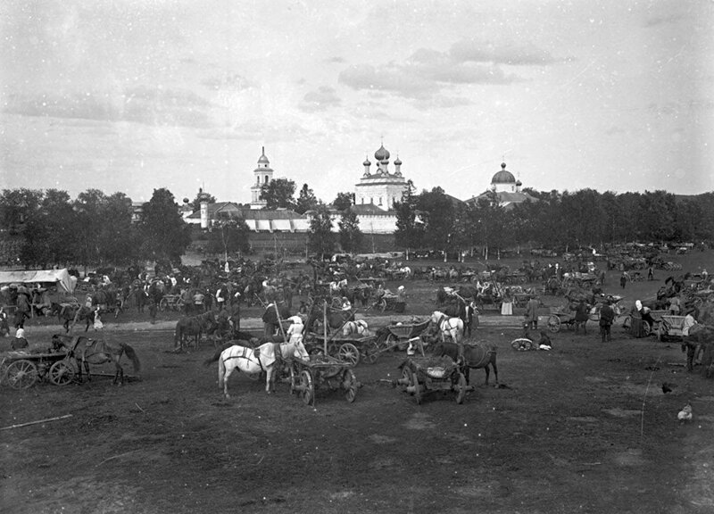 Базар в городе Селижарове (Селижаров посад), 1903 год