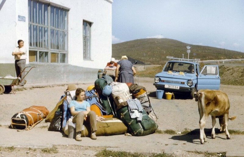 Автовокзал в Октябрьском (поселок в Казахстане), 1991