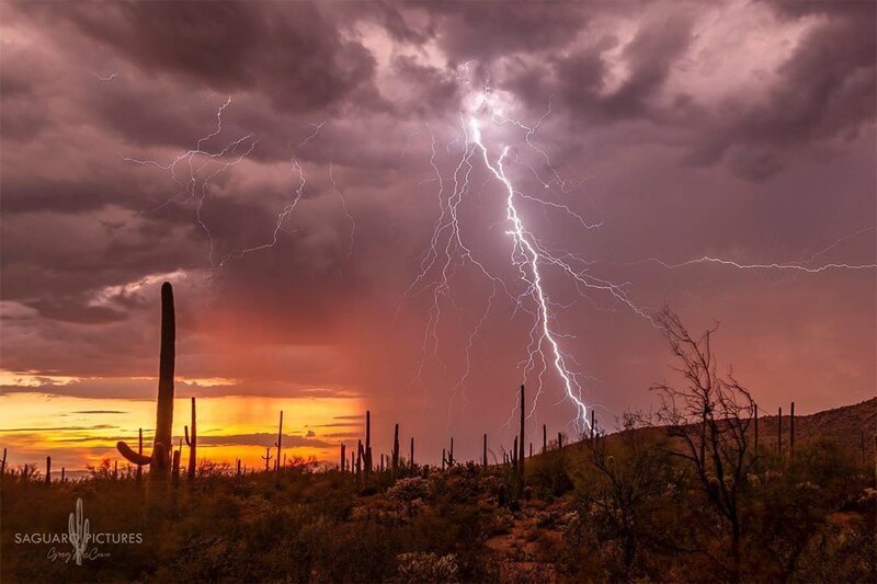 Сказочное зрелище: Фотограф показал невероятные молнии на закате