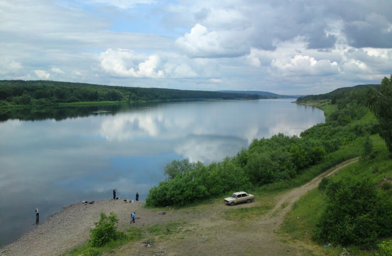 Река в г Осинники Кемеровской области