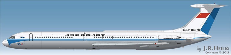 Посадка Ил-62 СССР-86670 в Монино (1983)
