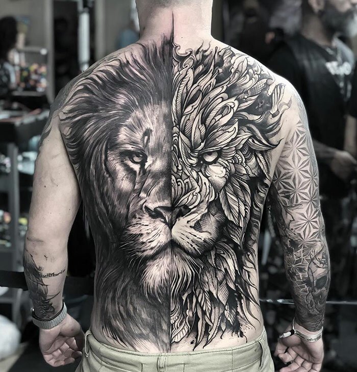 Татуировки на спину для мужчин