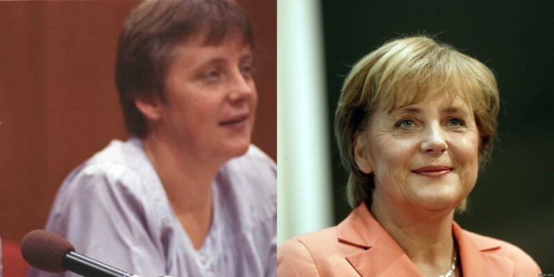 Канцлер Германии Ангела Меркель в 1990 году.