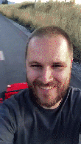 Сын выгуливает папу