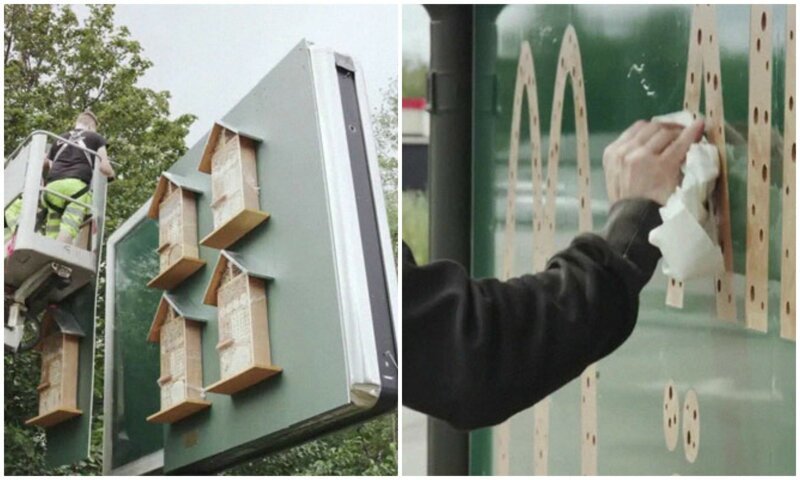 "Макдональдс" построил отели для пчел на своих билбордах
