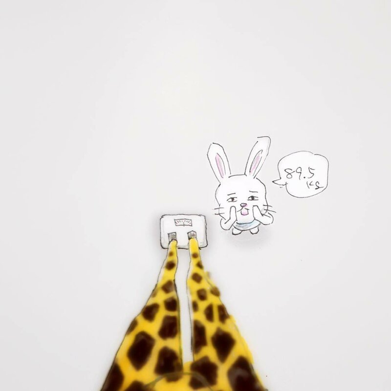 9. Жираф взвешивается