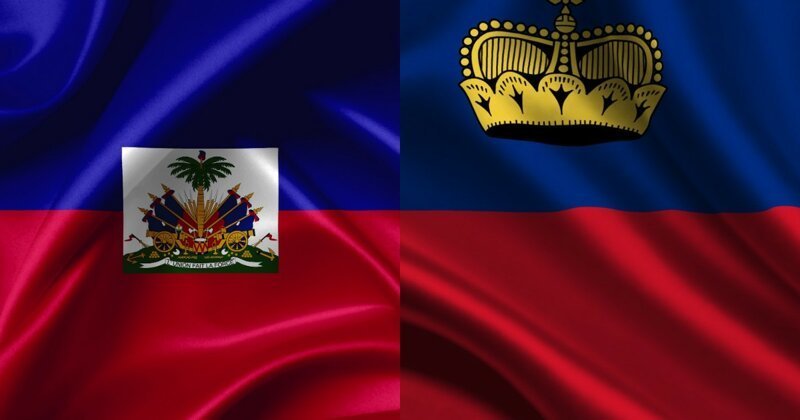 7. У Лихтенштейна и Гаити долгое время был одинаковый флаг