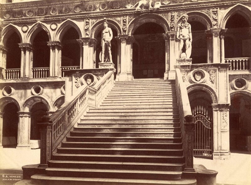 Лестница Гигантов во Дворце Дожей, 1875 год.