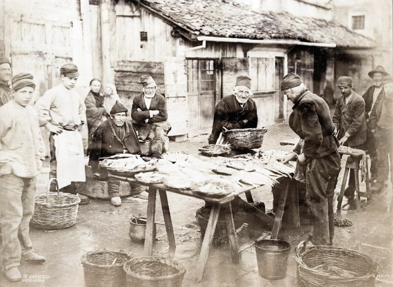 Рыбный рынок, 1870 год.