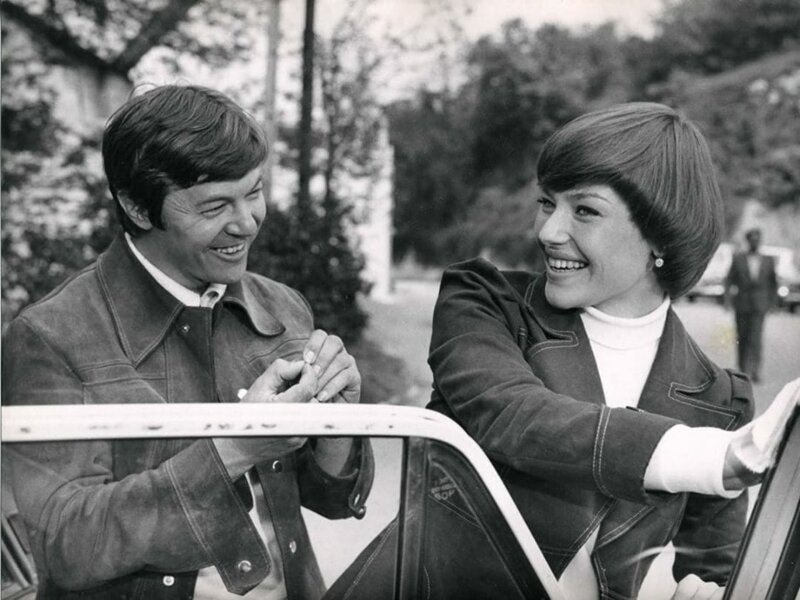 Александр Збруев и Ирина Понаровская на съемках фильма “Меня это не касается”, 1976 г.