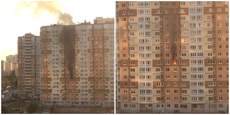 Москвичка выскочила с седьмого этажа спасаясь от пожара и выжила