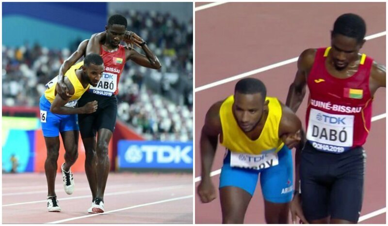 На чемпионате мира бегун из Гвинеи-Бисау помог сопернику добраться до финиша