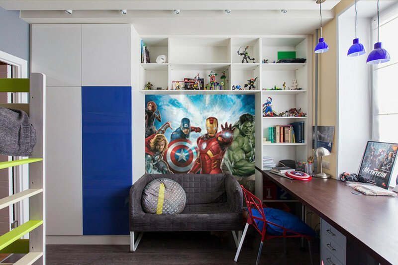 Интерьер комнаты подростка в стиле супергероев