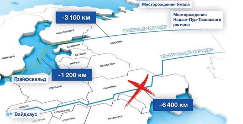 Северный поток 2 сколько осталось достроить карта