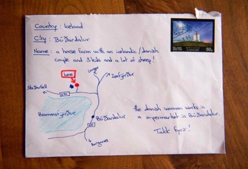 6. В Исландии можно нарисовать карту без адреса, по которой почтальон доставит письмо, и оно точно дойдет