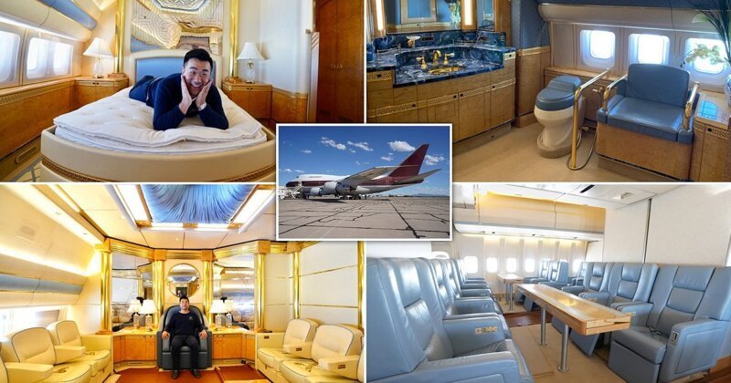 Внутри частного самолета Boeing 747: путешественнику посчастливилось стать единственным пассажиром "летающего дворца"