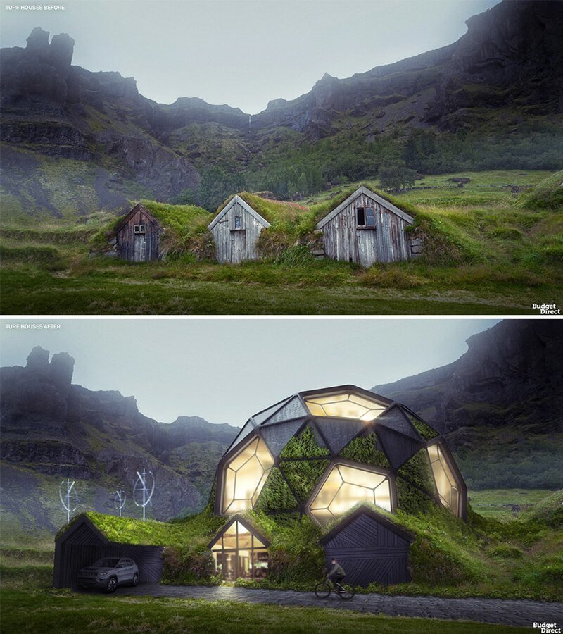 1. Торфяные дома, Исландия