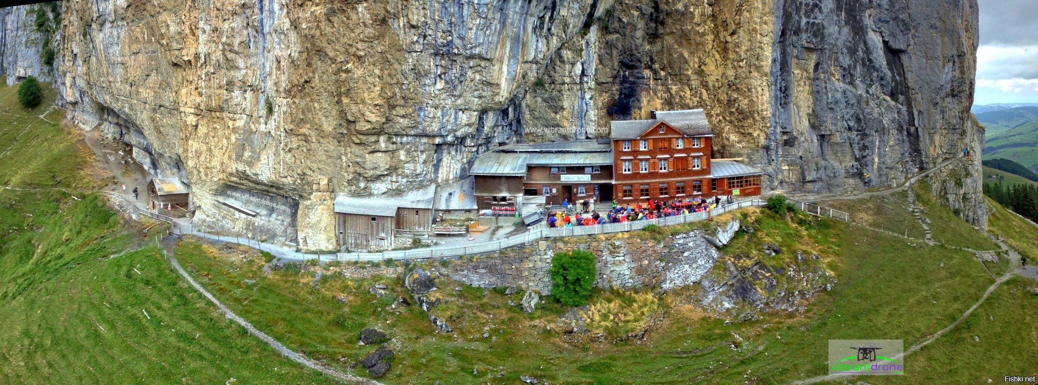 Berggasthaus Aescher в швейцарских Альпах