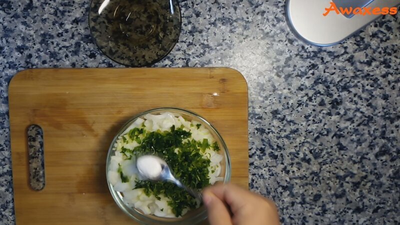 Катлама с луком и зеленью по-узбекски