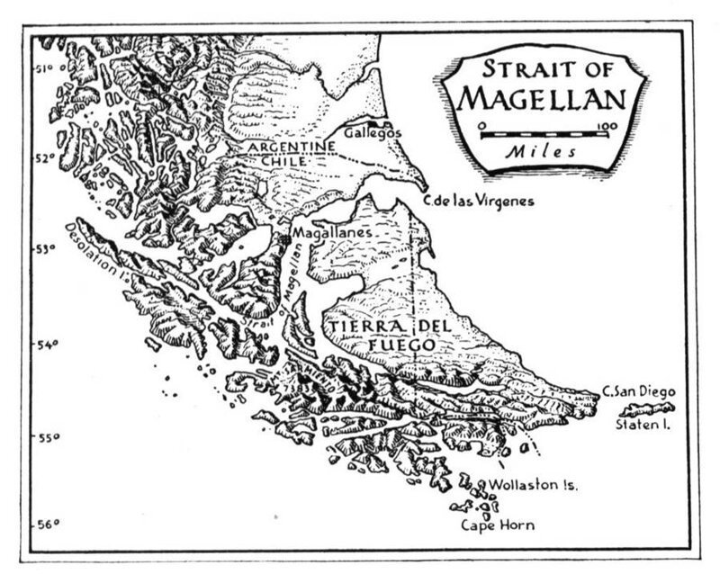 21 октября 499 лет назад Магеллан обнаружил пролив, впоследствии  названный "Магелланов пролив"