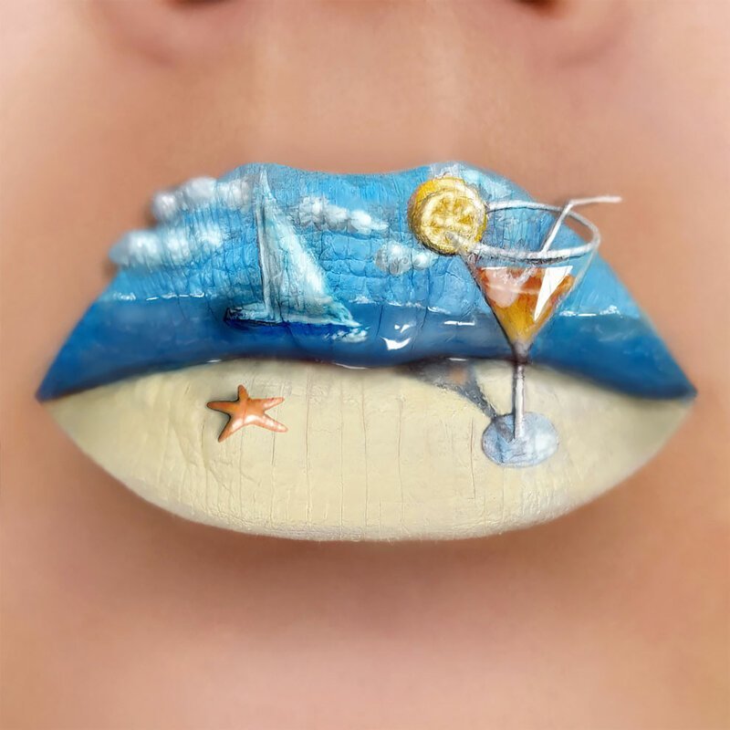 Украинская художница превращает губы в произведения искусства