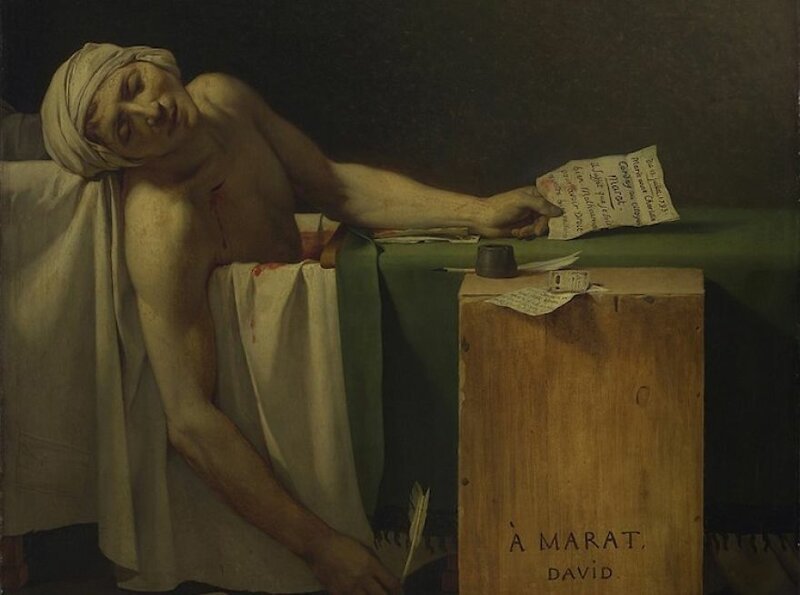 7. "Смерть Марата", Жак-Луи Давид, 1793