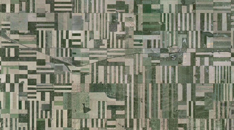 Сельскохозяйственные поля в провинции Саскачеван.
