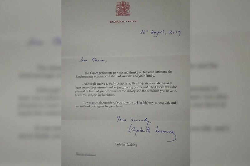Елизавета II ответила на письмо российского школьника