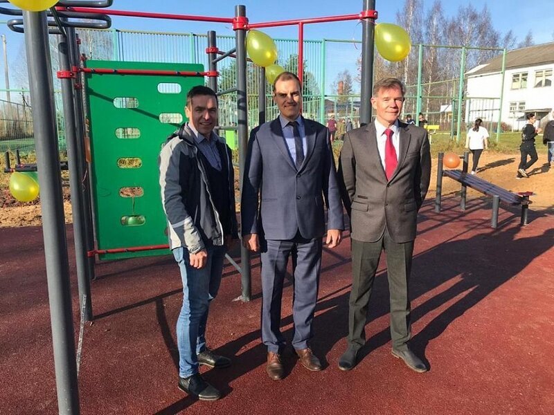 В селе Рождествено открылась новая спортивная площадка