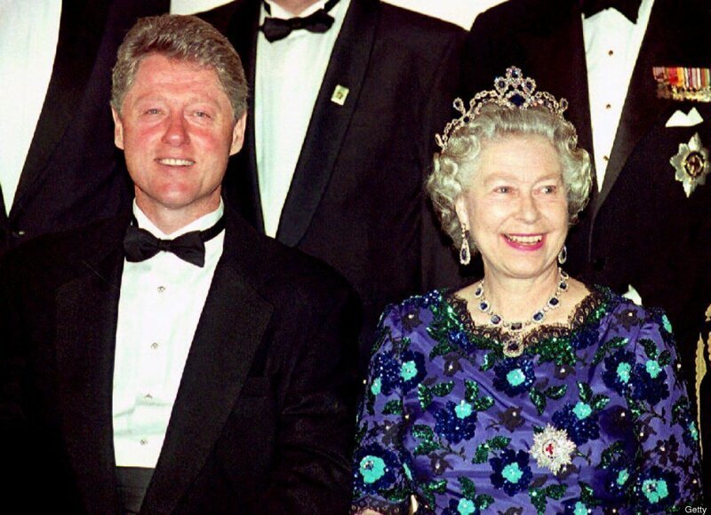 Елизавета II и 42-й президент США и Билл Клинтон