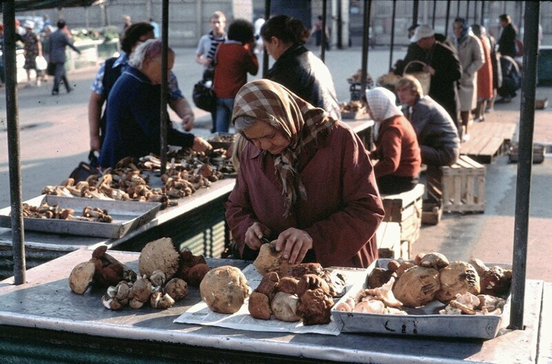 Продажа грибов, Ленинград, 1979 год