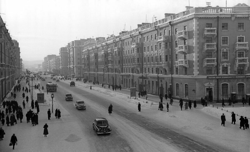 Центральная улица города Мурманск, 1950-е