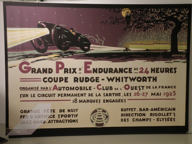Плакат посвещённый первой гонке 24 часа Ле-Мана в 1923 году.