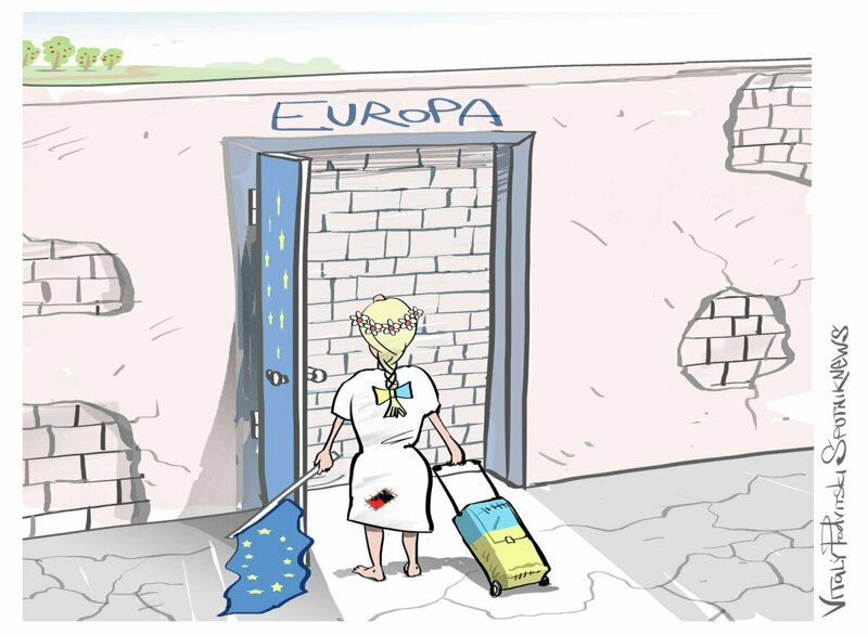 Политические карикатуры про мигрантов , ЕС и украину